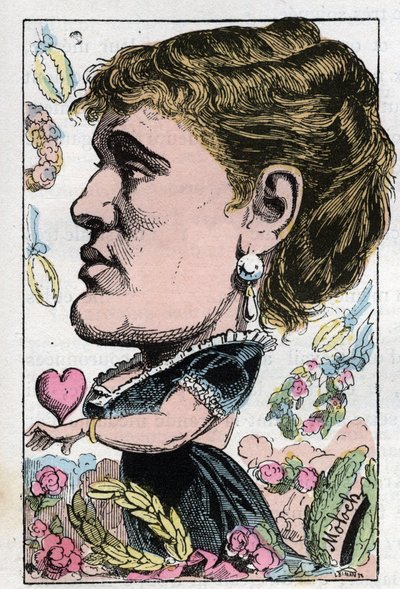 Portrait of Gabrielle Maria Krauss, Austrian singer (1842-1906) by Moloch