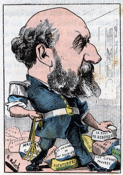 Portrait of Guillaume Victor Augier (1820-1889) French playwright by Moloch