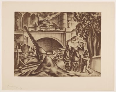 Seine Quay in Paris, Five Various Proofs by Mommie Schwarz