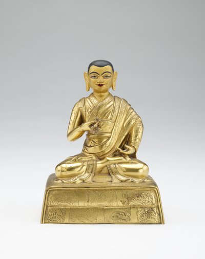 Twelfth Dalai Lama, Trinlay Gyatso, mid 19th century by Mongolian School