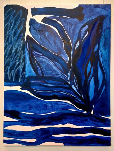 Fluid Blue Nature Abstract by Monika Riethmueller