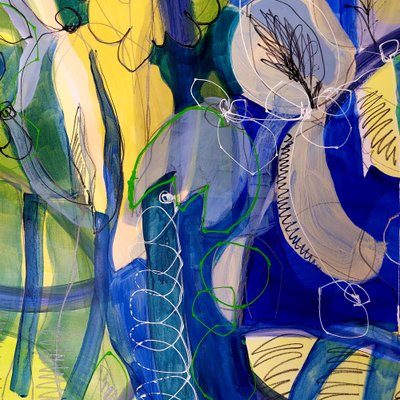 Vibrant Abstract Bloom by Monika Riethmueller