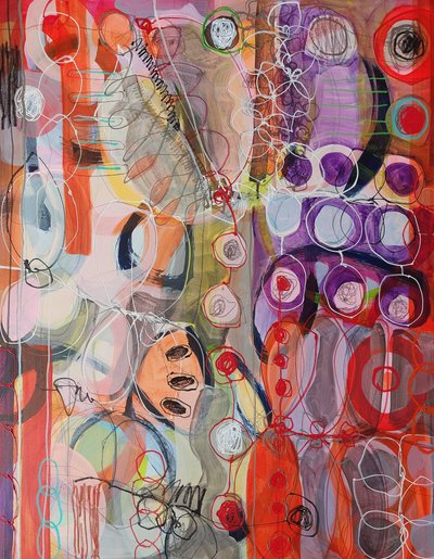 Vibrant Abstract Flow by Monika Riethmueller