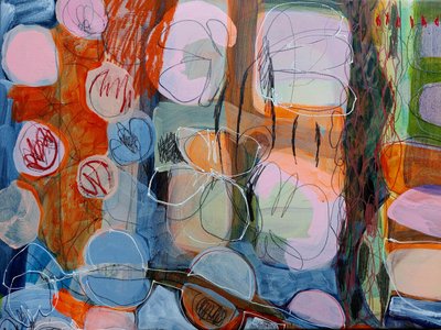 Vibrant Abstract Garden by Monika Riethmueller