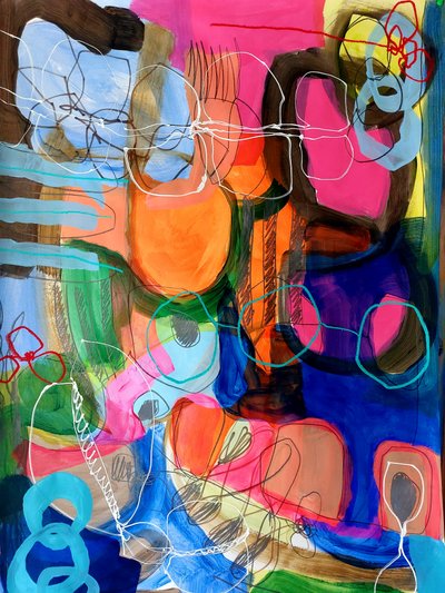 Vibrant Abstract Shapes by Monika Riethmueller