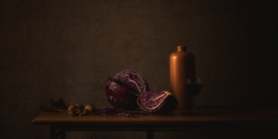 Red Cabbage Still Life by Monique van Velzen
