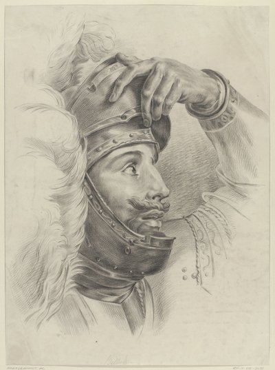 Head of a Knight, Facing Right by Monogrammist AC