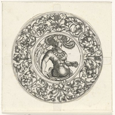Round Leaf with Lucretia by Monogrammist CG (Duitsland)