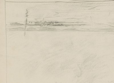 Seascape with Jetty and a Figure at the Waterline by Monogrammist DS (tekenaar)