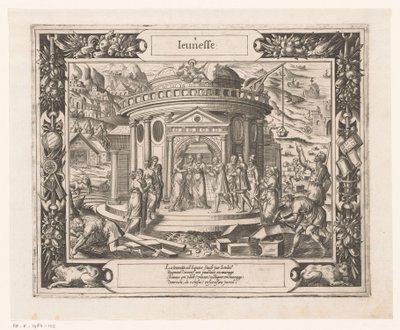 Youth under the Influence of Apollo by Monogrammist HF (graveur)