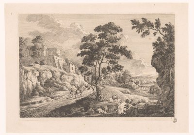 Landscape with Houses on a Mountain by Monogrammist MEG