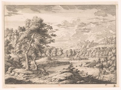 Landscape with River by Monogrammist MEG