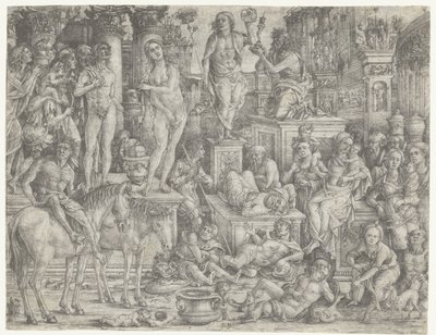 Allegory of the Triumph of the Moon (Luna) by Monogrammist PP (graveur)