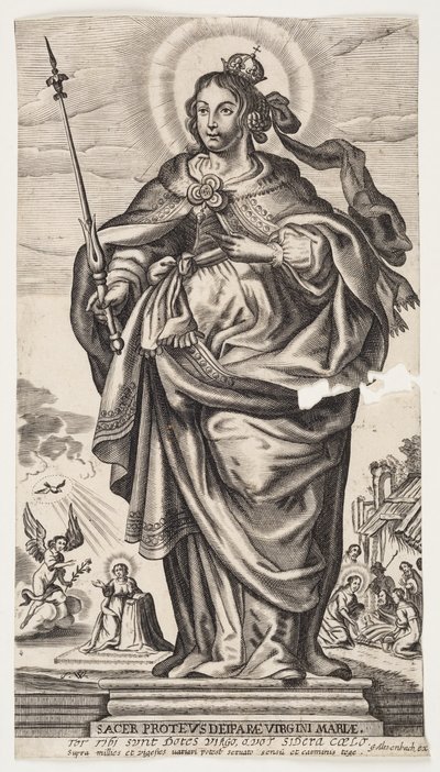 Virgin Mary with Crown and Scepter by Monogrammist s.W.