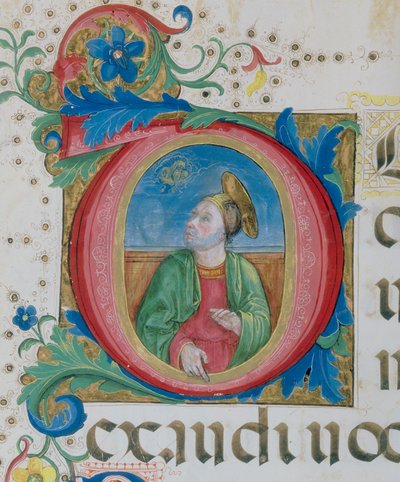 God appearing to a saint, (detail) by Monte di Giovanni del Fora