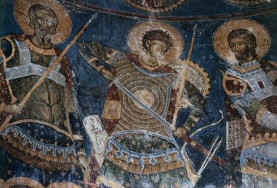 The Holy Warriors, Aretas, Nestor and Nicetas by Morava School
