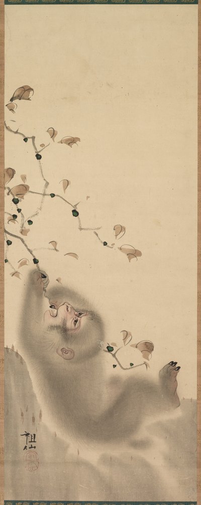 Monkey Hanging on to a Branch by Mori Sosen