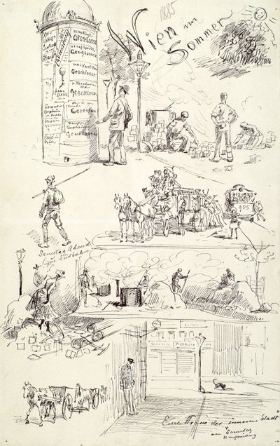Viennese Types 1885 (Vienna in Summer) by Moritz Ledeli