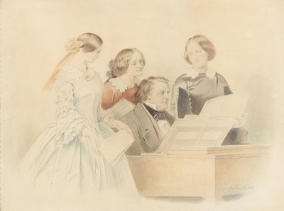 The rehearsal with Franz Lachner by Moritz Ludwig von Schwind