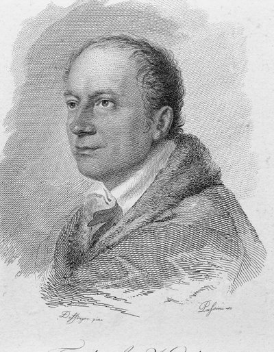 Portrait of Friedrich Kind, engraved by Passini by Moritz Michael (after) Daffinger