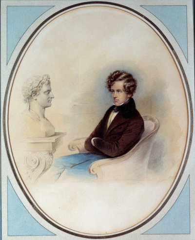 Portrait of the King of Rome Napoleon II, Duke of Reichstadt, son of Emperor Napoleon I, in front of his father