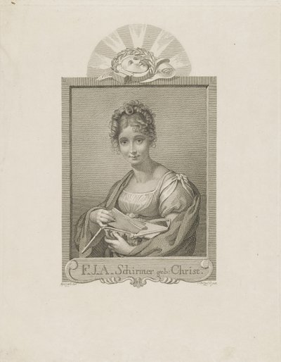 Portrait of the actress Friederike Schirmer, née Christ by Moritz Retzsch
