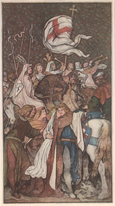 Saint Ludwig Bidding Farewell to His Wife Elisabeth by Moritz Ludwig von Schwind