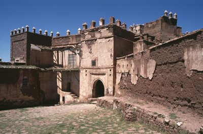 Exterior view of the Kasbah of Thamiel Glaoui by Moroccan School