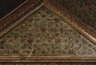 Kasbah of Thamiel Glaoui, ceiling (detail) by Moroccan School