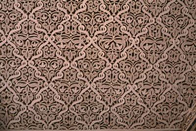 Kasbah of Thamiel Glaoui, stucco (detail) by Moroccan School