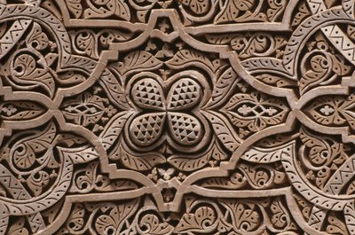 Kasbah of Thamiel Glaoui, stucco (detail) by Moroccan School