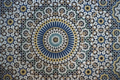 Kasbah of Thamiel Glaoui, zellij tilework (detail) by Moroccan School