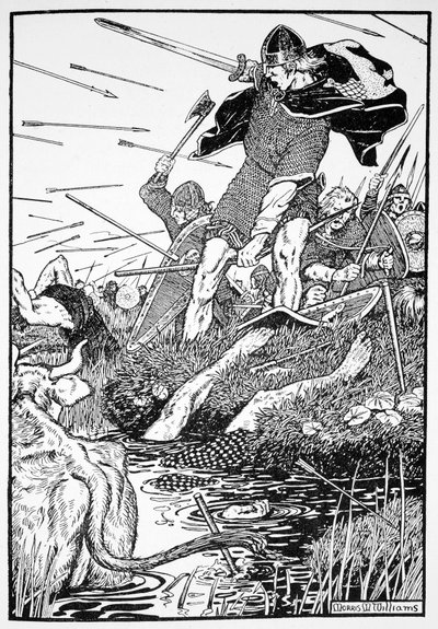 King Magnus in the marsh at Downpatrick, Ireland by Morris Meredith Williams
