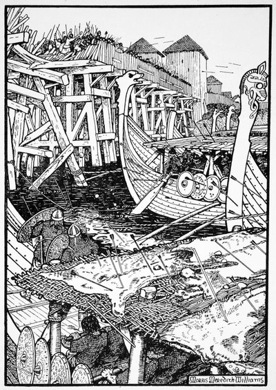 The Battle of London Bridge, 1014 by Morris Meredith Williams