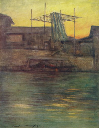 A Back Canal, Osaka, c. 1887, 1901 by Mortimer L Menpes