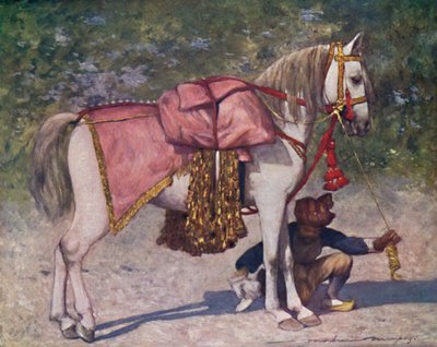 A Famous Led Horse in the Retinue of the Rao of Cutch by Mortimer L Menpes