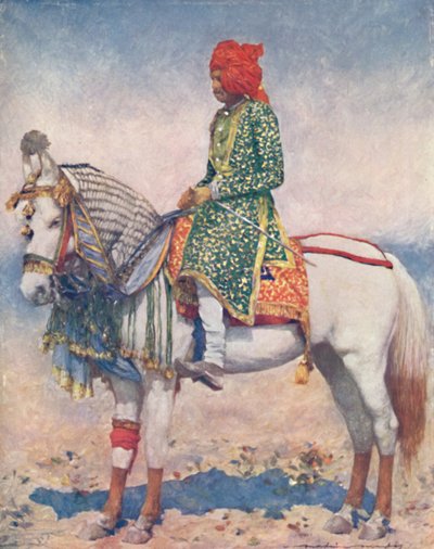 A Performing Horse from the Alwar State by Mortimer L Menpes