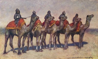 Armed Camel Riders from Bikanir by Mortimer L Menpes