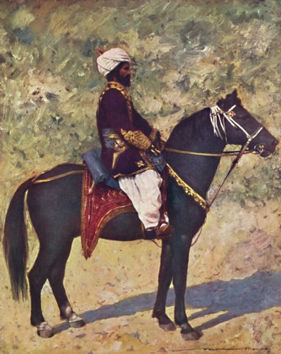 Horseman at the Bombay Camp by Mortimer L Menpes