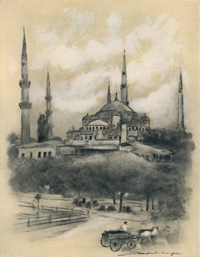 Mosque of St. Sophia, Constantinople by Mortimer L Menpes