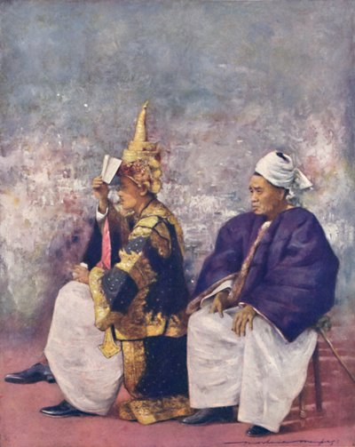Shan Chiefs Watching the Durbar by Mortimer L Menpes