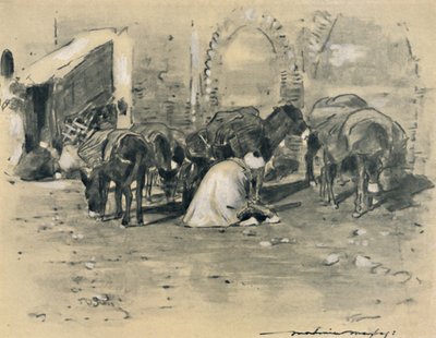 Street Scene in Tangier, 1903 by Mortimer L Menpes