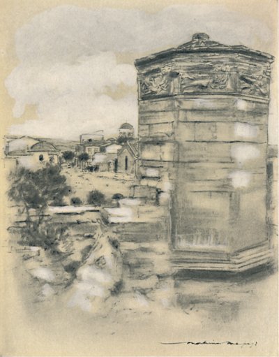 Tower of the Winds, Athens, 1903 by Mortimer L Menpes