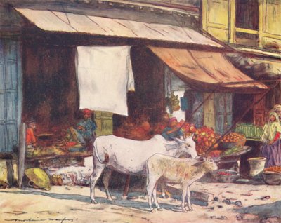A Corner of the Fruit Market, Delhi by Mortimer Ludington Menpes