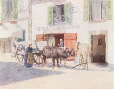 A Sand-Cart on the Quay, Pont-Aven by Mortimer Ludington Menpes