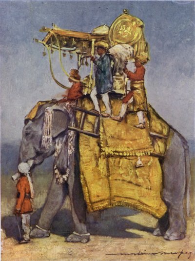 A State Elephant in All Its Trappings by Mortimer Ludington Menpes
