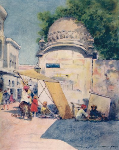 At a Street Corner, Amritsar by Mortimer Ludington Menpes