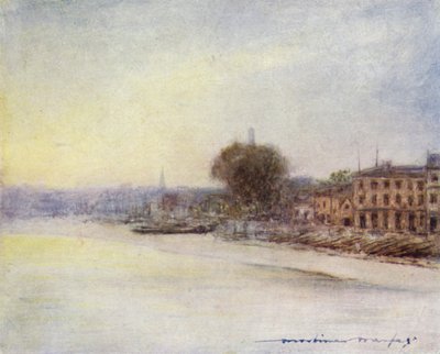 Beyond Hammersmith Bridge by Mortimer Ludington Menpes