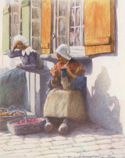 On the Quay at Pont-Aven by Mortimer Ludington Menpes