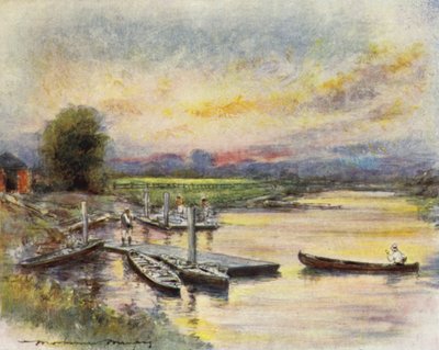 Radley College Boat-house by Mortimer Ludington Menpes